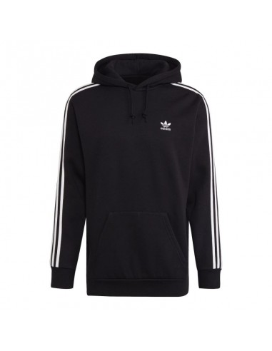 Adidas Adicolor Classics 3-Stripes Î‘Î½Î´ÏÎ¹ÎºÏŒ Î¦Î¿ÏÏ„ÎµÏ Î¼Îµ ÎšÎ¿Ï…ÎºÎ¿ÏÎ»Î± ÎºÎ±Î¹ Î¤ÏƒÎ­Ï€ÎµÏ‚ Fleece ÎœÎ±ÏÏÎ¿ H06676